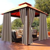 Lofaris Khaki Waterproof Grommet Top Outdoor Curtains for Porch